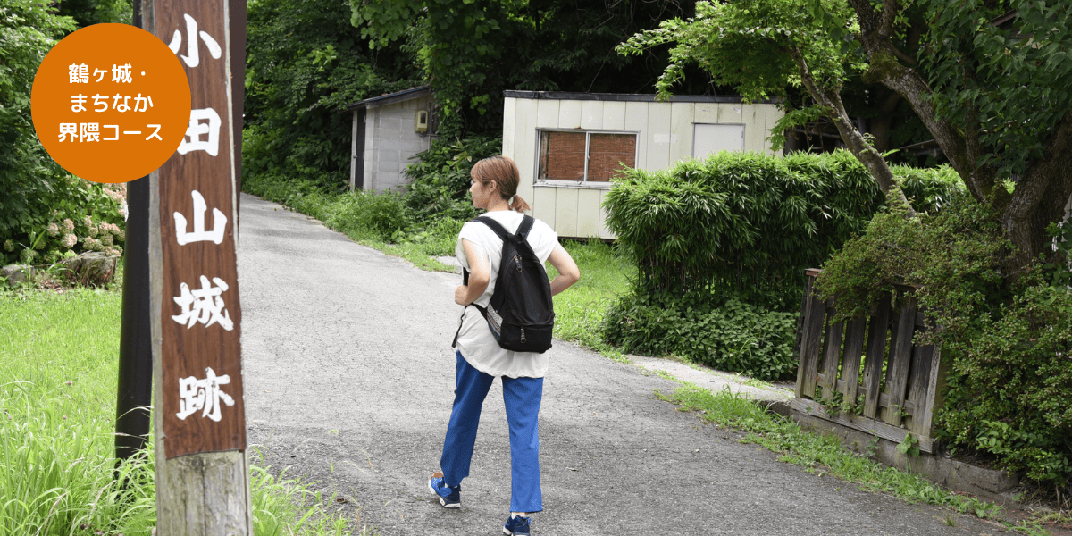 小田山より鶴ヶ城を望む
